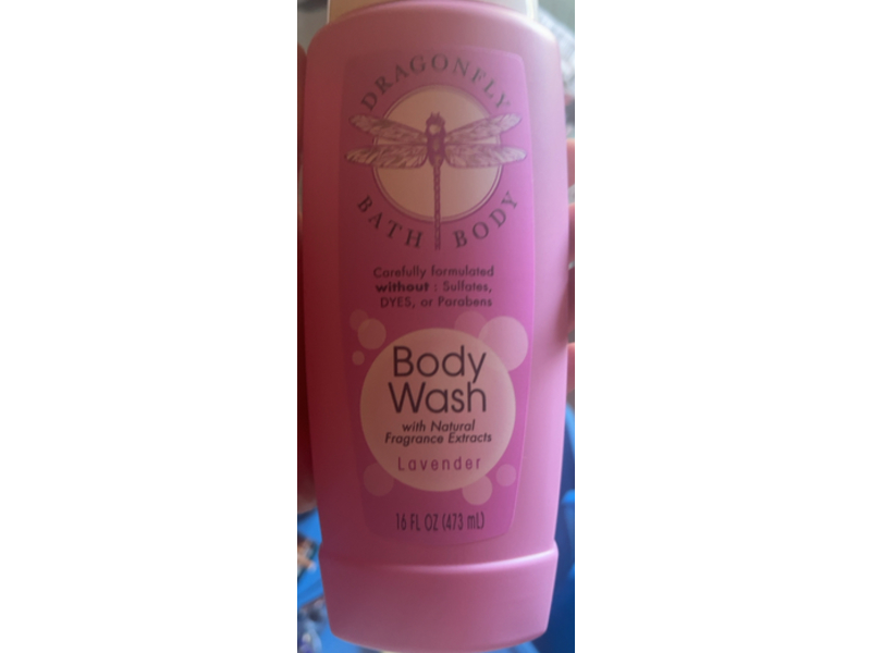 Dragonfly Bath Body Wash, Lavender, 16 fl oz/473 mL
