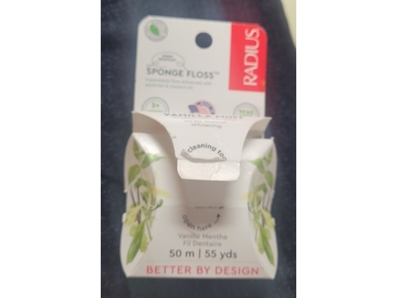 Radius Sponge Floss, Vanilla Mint, 50 m/55 yds