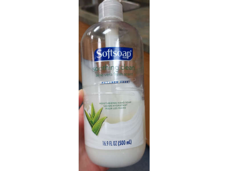 Softsoap Soothing Clean Liquid Hand Soap, Aloevera Fresh Scent, 16.9 fl oz/500 mL