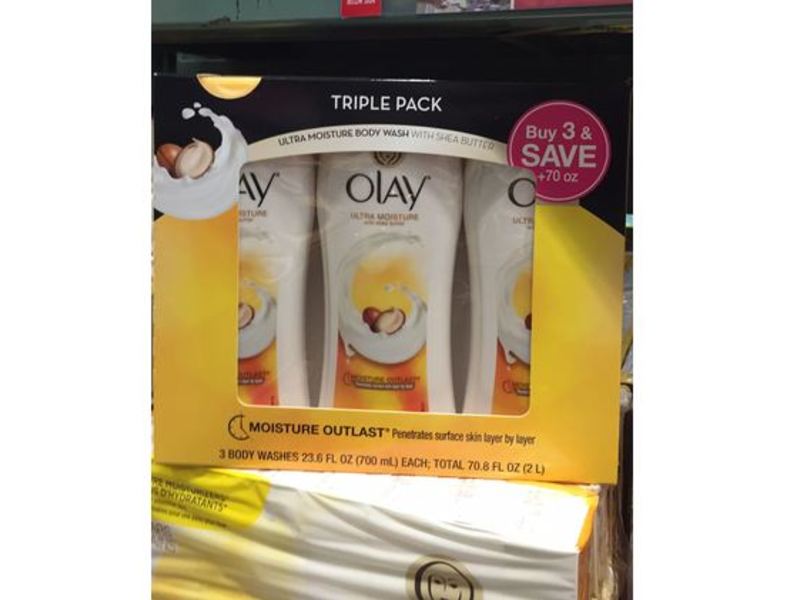 Olay Ultra Moisture Shea Butter Body Wash, 23.6 fl. oz. (3 Pack)