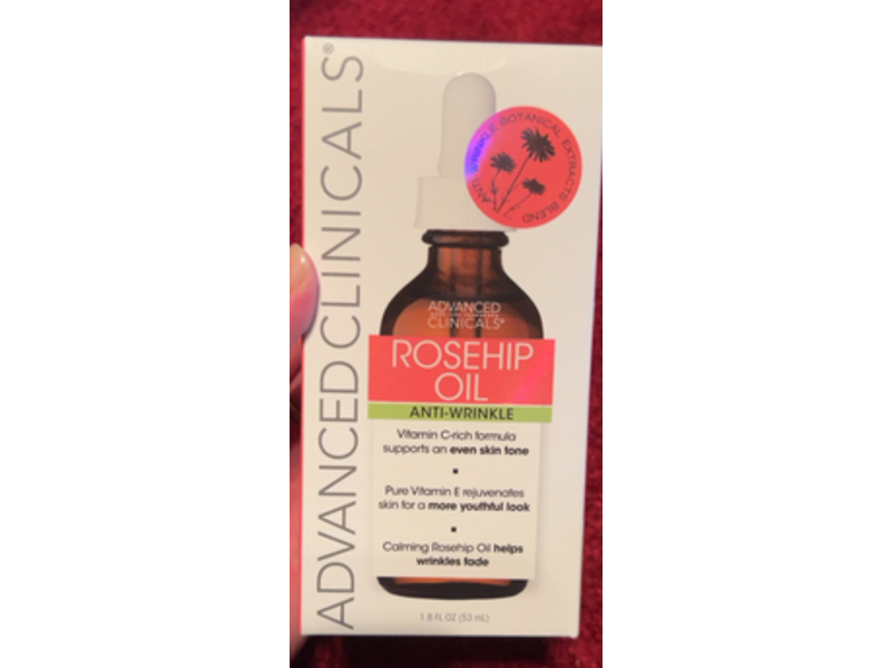 Advanced Clinicals Anti Wrinkles Face Serum, Rosehip Oil, 1.8 fl oz/53 mL