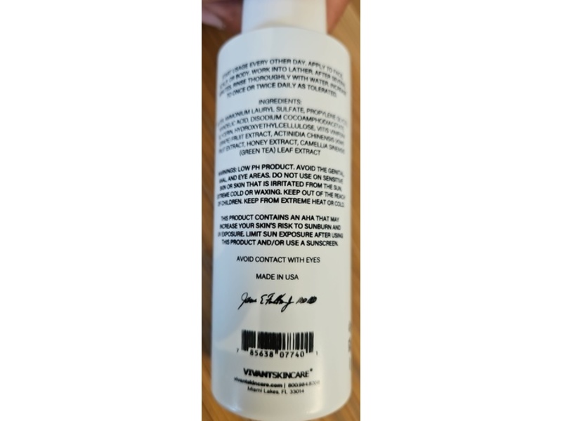 Vivant Mandelic Acid 3-In-1 Wash, 4 fl oz/118 mL