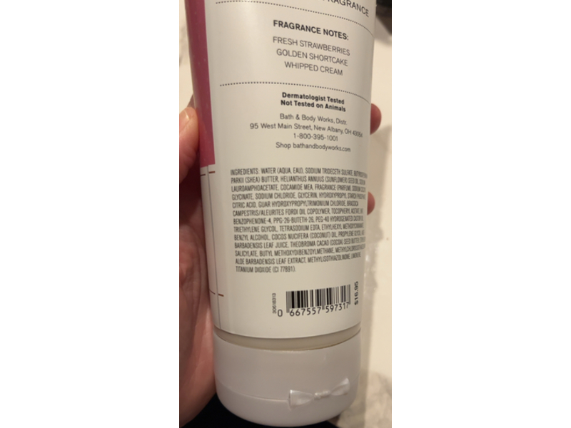 Bath & Body Works Strawberry Pound Cake Moisturizing Body Wash, Shea Butter + Cocoa Butter, 10 fl oz/295 mL