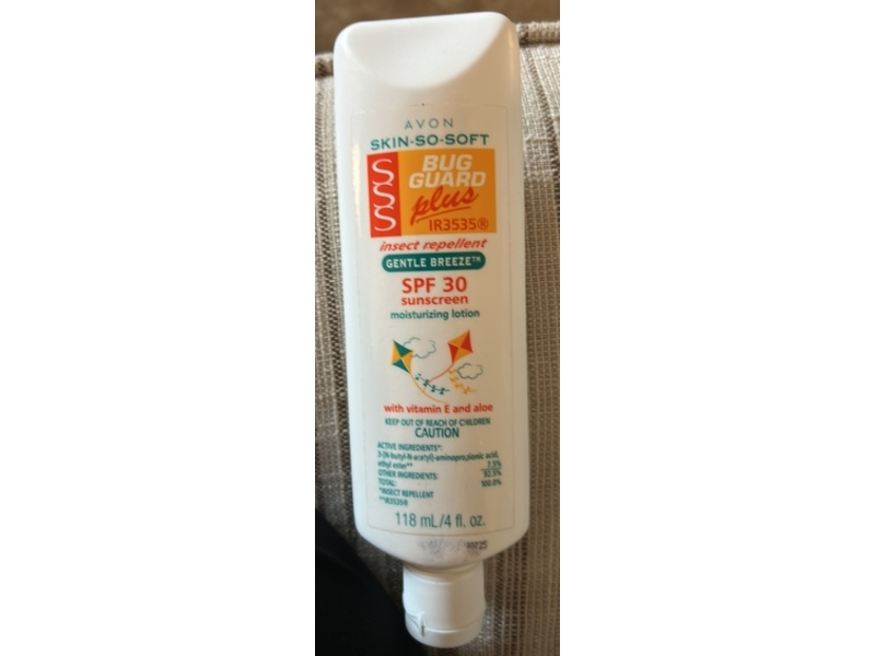 Avon Skin-So-Soft Bug Guard Plus Insect Repellent, SPF 30, Gentle Breeze, 4 fl oz/118 mL
