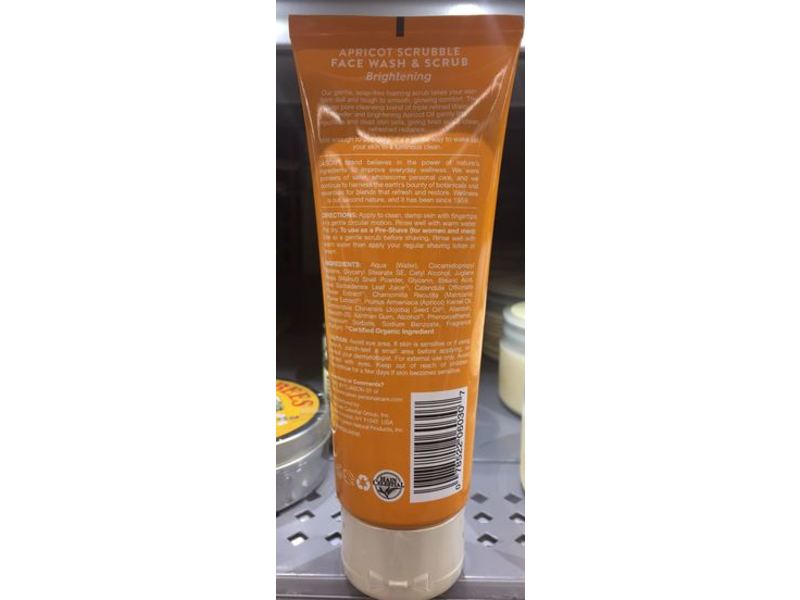 Jason Brightening Face Wash & Scrub, Apricot Scrubble, 4 oz/113 g