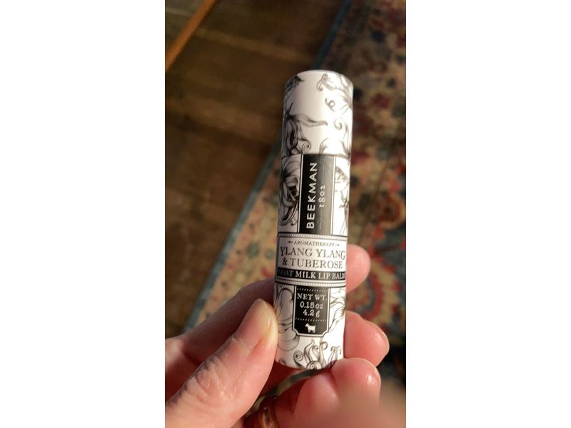 Beekman 1802 Lip Balm Ylang Ylang & Tuberose - Luxuriously Moisturizing Goat Milk Lip Balm - 0.15 oz