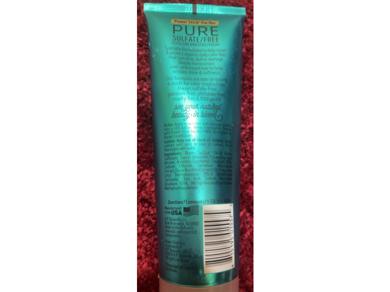 Power Stick Strengthen & Repair Shampoo, coconut Oil & Geranium Oil, 6.5 fl oz/192 mL