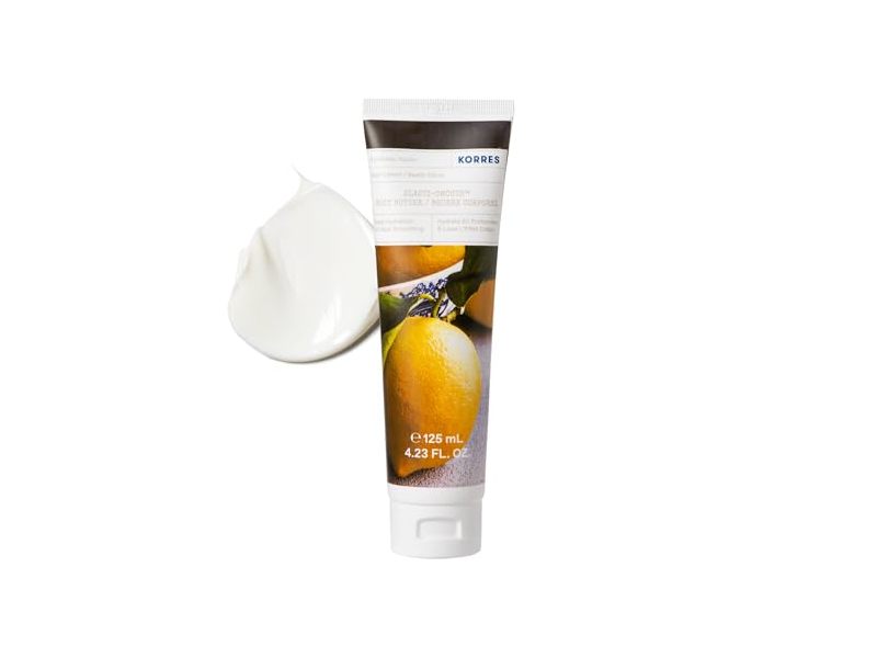 Korres Elasti-Smooth Body Butter, Basil Lemon, 4.23 fl oz/125 mL
