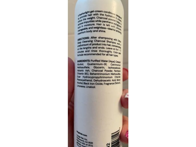 L'ange Detox Balancing Conditioner, Charcoal, 8 fl oz/236 mL