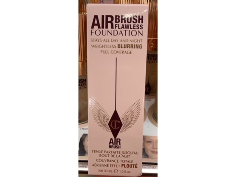 Charlotte Tilbury Airbrush Flawless Matte Foundation, 2 Neutral, 1 fl oz/30 mL