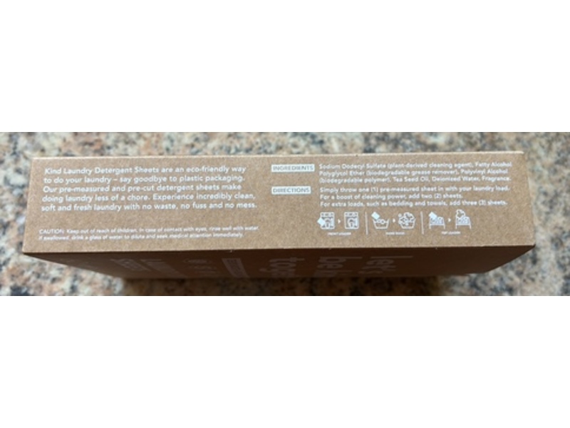 Kind Laundry Let's Be Kind Together Laundry Detergent Sheets, Ocean Breeze Scent, 60 Loads, 3.4 oz/95 g, 2 Pack