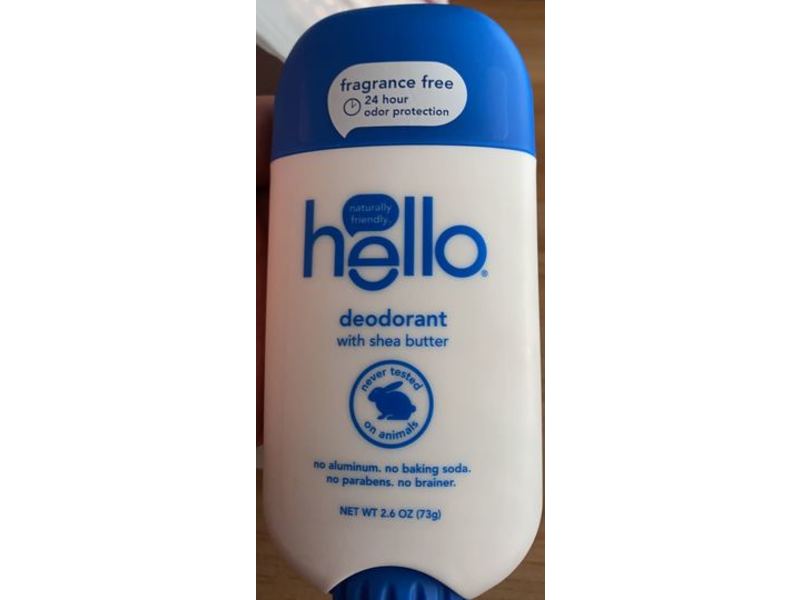 Hello Deodorant, Shea Butter,2.6 oz/73 g