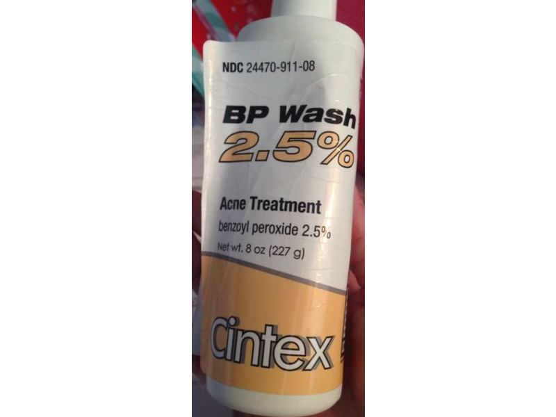 BP Wash Acne Treatment (benzyl peroxide) 2.5%, 8 oz (227 g) Cintex (RX)