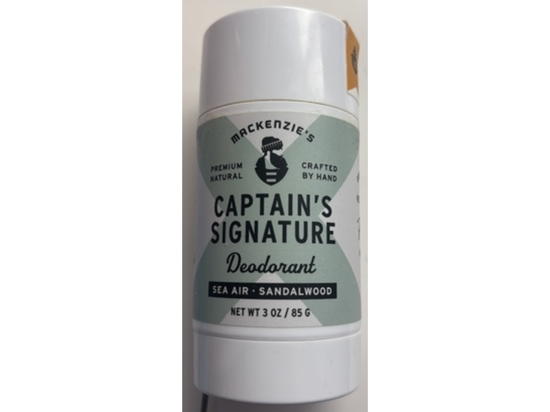 MacKenzie's Captain's Signature Deodorant, Sea Air & Sandalwood, 3 oz/85 g