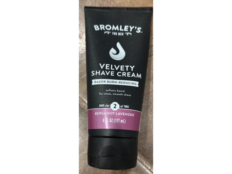 Bromley's For MenVelvety Shave Cream, Bergamot Lavender, 6 fl oz/177 mL