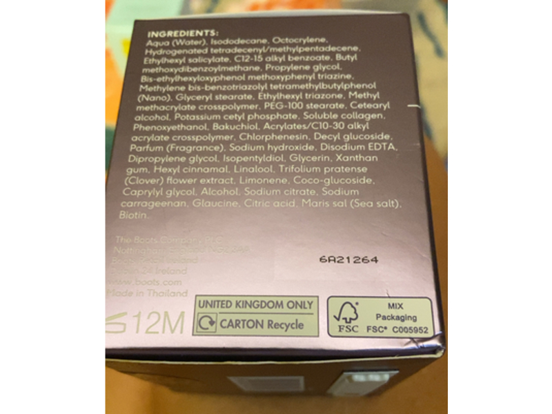 Boots Collagen Youth Activating Day Cream, SPF 30, 1.69 fl oz/50 mL