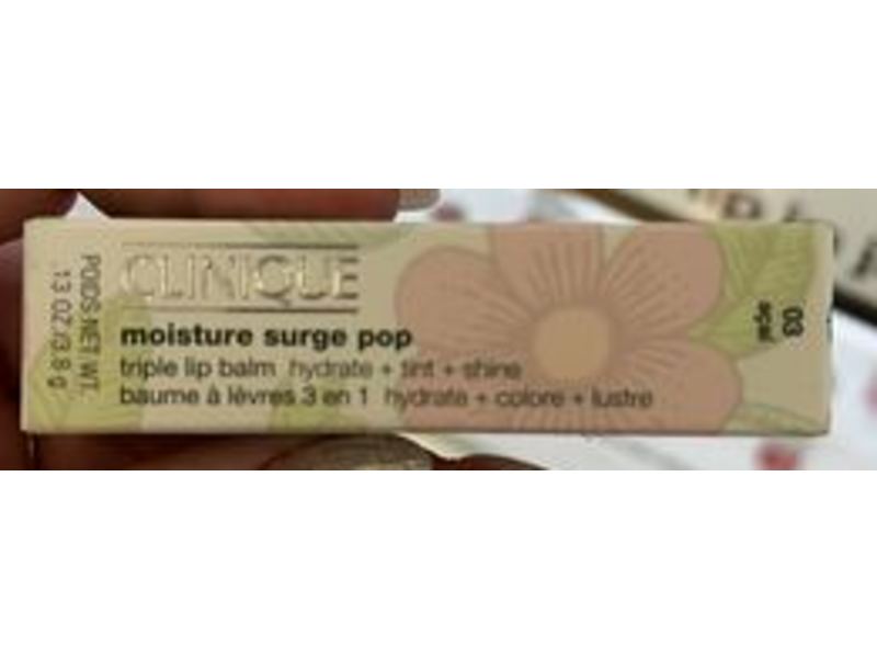 Clinique Moisture Surge Pop Triple Lip Balm, 03 Acai, 0.13 oz/3.8 g