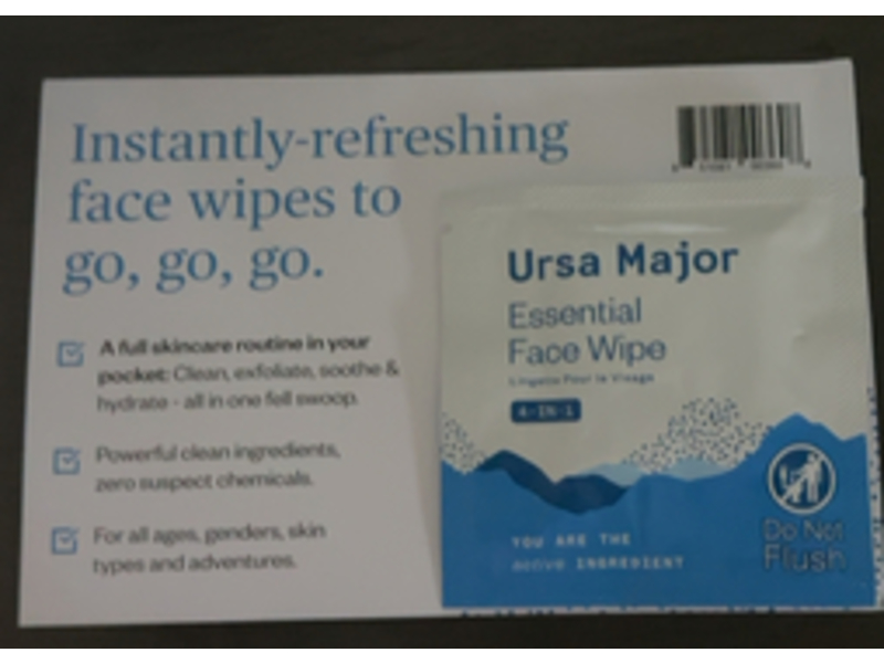 Ursa Major Instantly Refreshing Face Wipes, 40 Count