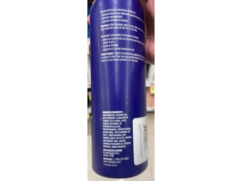 Clairol Professional Blonde Toning Conditioner, Shimmer Lights, 16 fl oz/473 mL