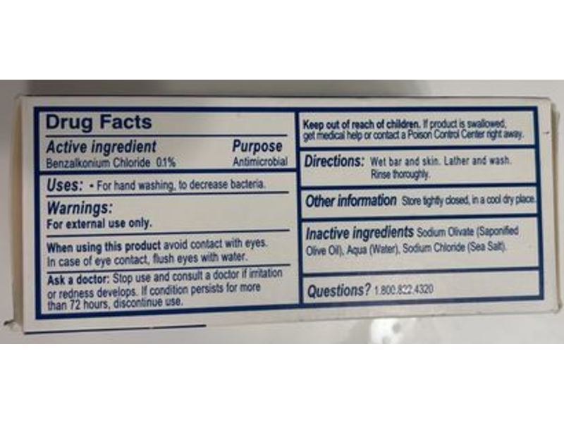 Kiss My Face Antibacterial Olive Oil Bar Soap, 8 oz/230 g