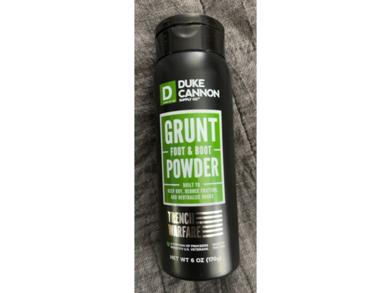 Duke Cannon Supply Co. Foot & Boot Grunt Powder, 6 oz/170 g