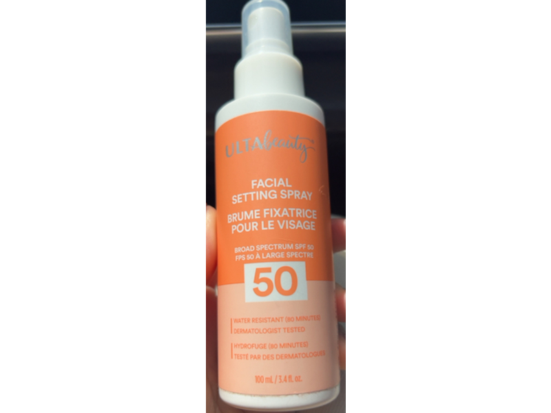 Ulta Beauty Facial Setting Spray, SPF 50, 3.4 fl oz/100 mL, Pack Of 2