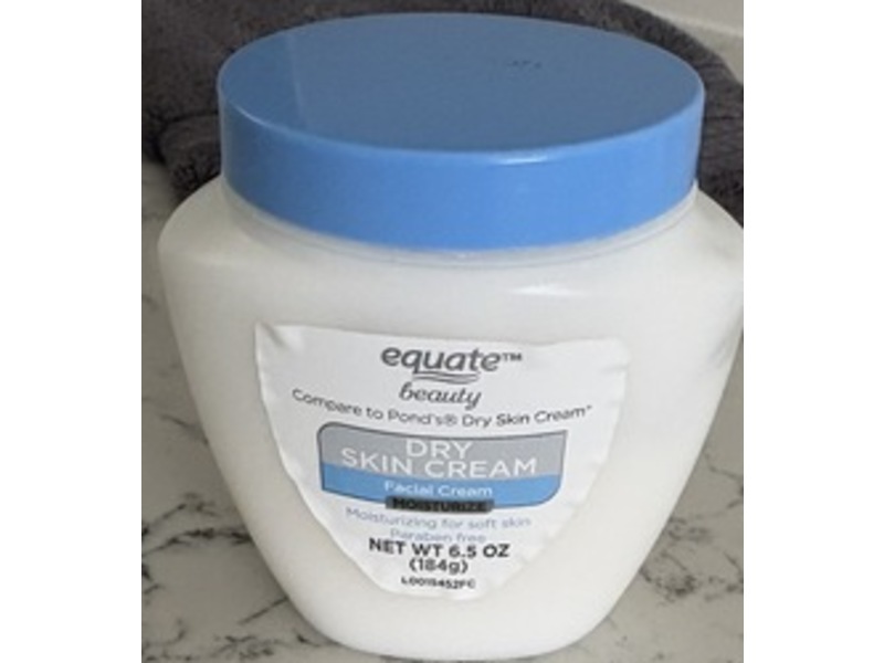 Equate Dry Skin Cream Facial Cream, 6.5 oz/184 g, Pack Of 2