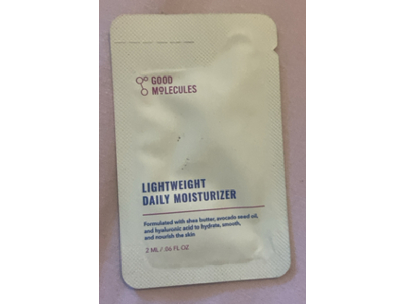 Good Molecules Lightweight Daily Moisturizer, 0.6 fl oz/2 mL