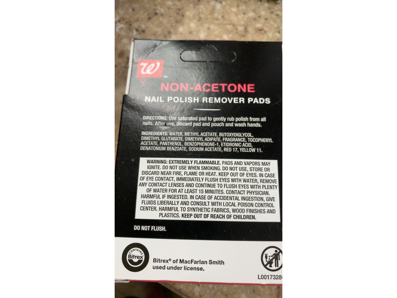 Walgreens Non-Acetone Nail Polish Remover Pads, 10 Counts