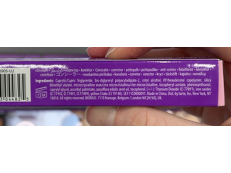 Tarte Creaseless concealer, 8S Porcelain Sand, 0.035 oz/1 g