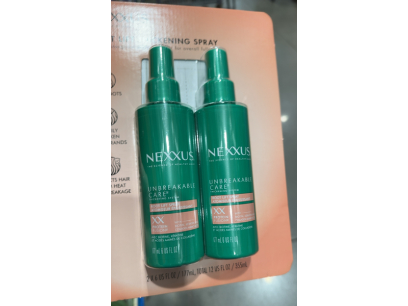 Nexxus Unbreakable Care Root Lift Spray, XX Protein Fusion, 6 fl oz/177 mL, Pack Of 2