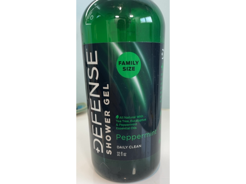 Defense Daily Clean Shower Gel, Peppermint, 32 fl oz