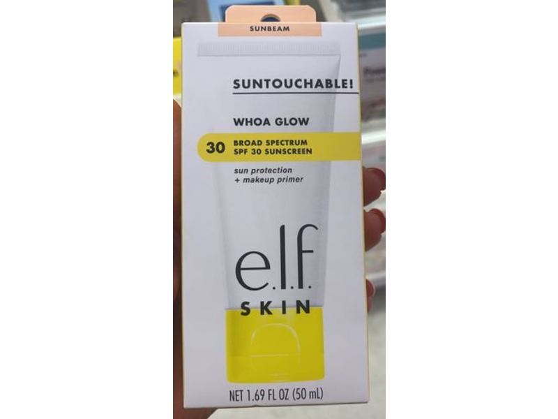 e.l.f. Skin Suntouchable! Sunscreen + Makeup Primer, SPF 30, Sunbeam, 1.69 fl oz/50 mL