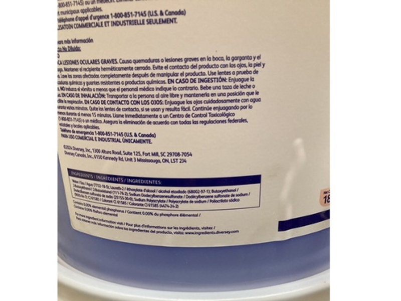 Diversey Clax Master 100 Laundry Detergent, 18.9 L