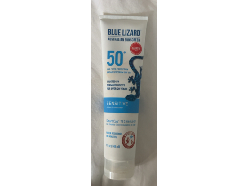 Blue Lizard Sensitive Mineral Sunscreen, SPF 50+, 5 fl oz / 148 mL