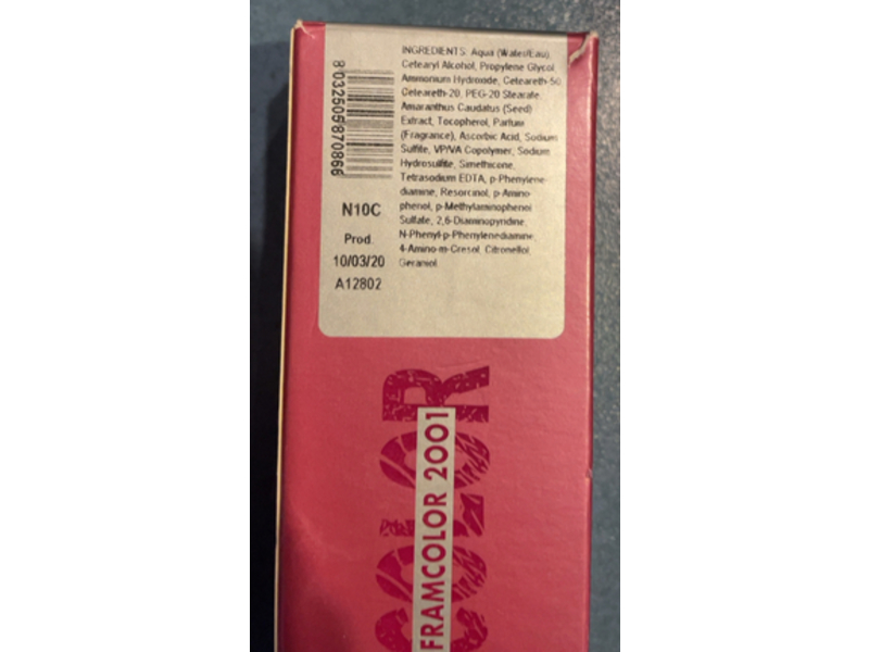 Framesi Framcolor 2001 Hair Coloring Cream, 7NC Medium Cool Blonde, 2 oz/60 mL