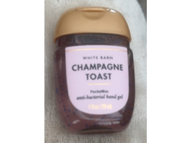 Bath & Body Works White Barn Anti-Bacterial Hand Gel, Champagne Toast, 1 fl oz/29 mL, Pack Of 6