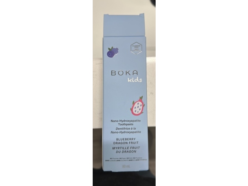 Boka Kids Nano-Hydroxyapatite Toothpaste, Blueberry + Dragon Fruit, 80 mL