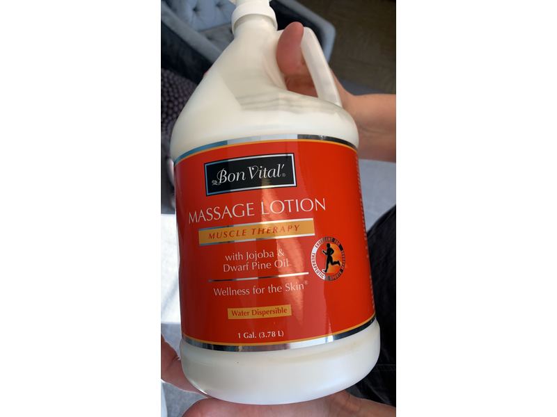 Bon Vital Massage Lotion, Muscle Therapy, Jojoba & Dwarf Pine Oil, 3.78 L/1 Gal