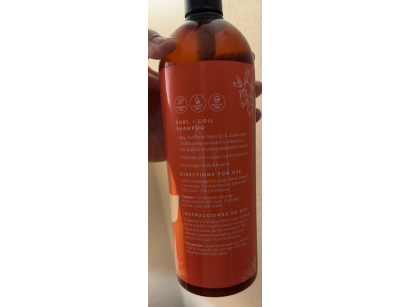Cibu Curl + Coil Shampoo, 34.4 fl oz/1017 mL