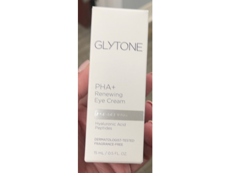 Glytone Age-Defying PHA + Renewing Eye Cream, Hyaluronic Acid + Peptides, 0.5 fl oz/15 mL