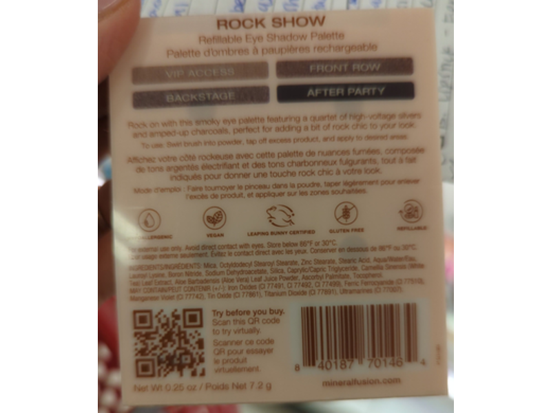 Mineral Fusion Eyeshadow, Rockshow, 0.25 oz/7.2 g