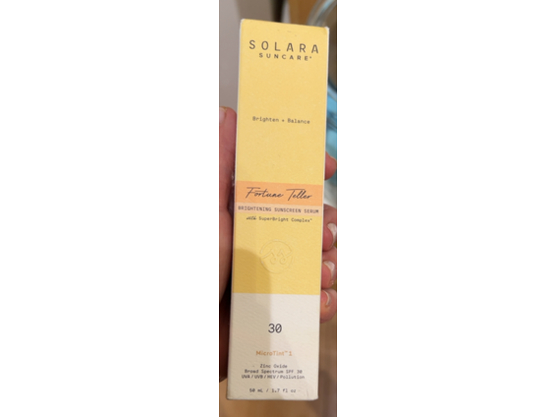 Solara Suncare Fortune Teller Brightening Sunscreen Serum, MicroTint 1, SPF 30, 1.7 fl oz/50 mL
