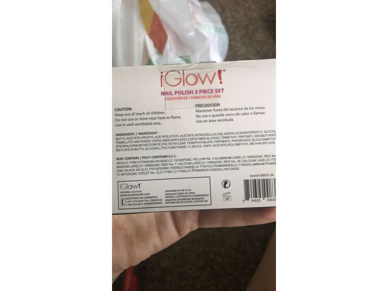 iGlow! Nail Polish 3 Piece Kit