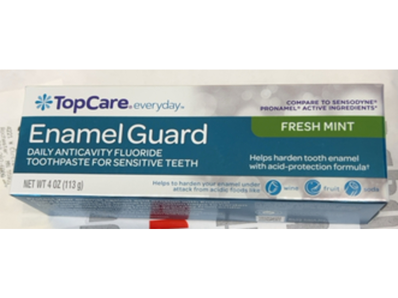 Top Care Enamel Guard Toothpaste, Fresh Mint, 4 oz/113 g
