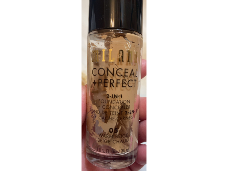 Milani Conceal + Perfect 2-in-1 Foundation + concealer, 05 Warm Beige Beige Chaud, 1 fl oz/30 mL