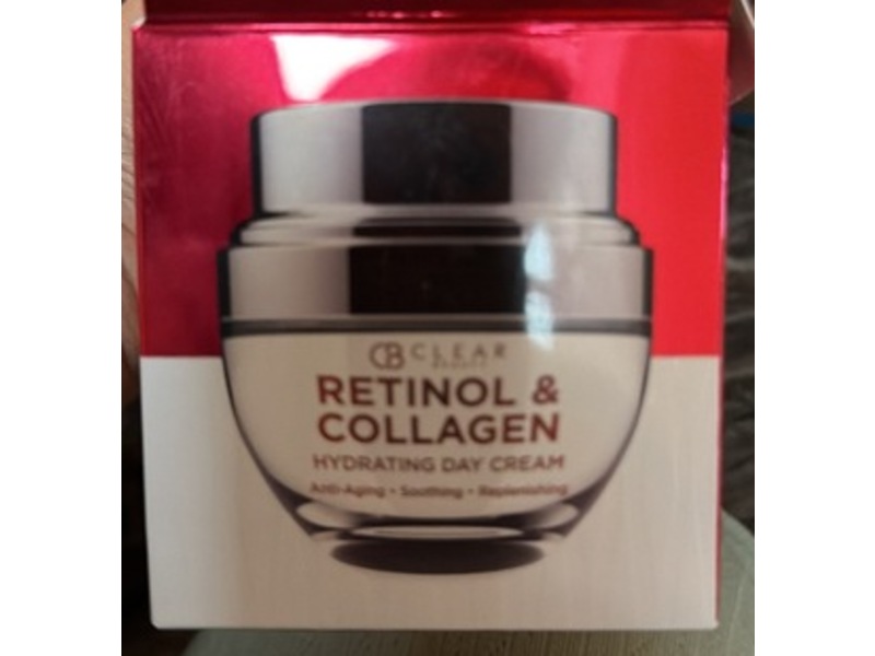 Clear Beauty Hydrating Day Cream, Retinol & Collagen, 1.69 fl oz/50 mL