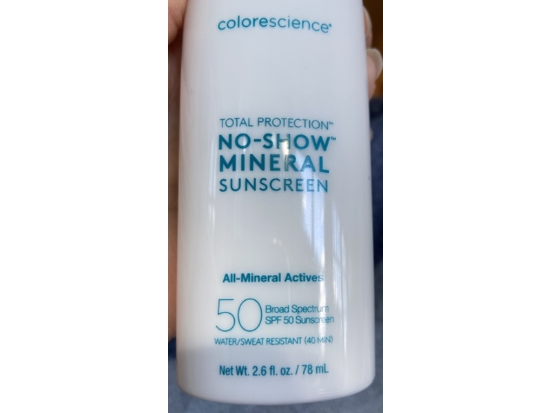 Colorescience Total Protection No-Show Mineral Sunscreen, SPF 50, 2.6 fl oz/78mL