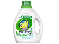 All With Stainlifters Pure Liquid Laundry Detergent, Free & Clear, 49 Loads, 88 fl oz/2.60 L - thumbnail 1