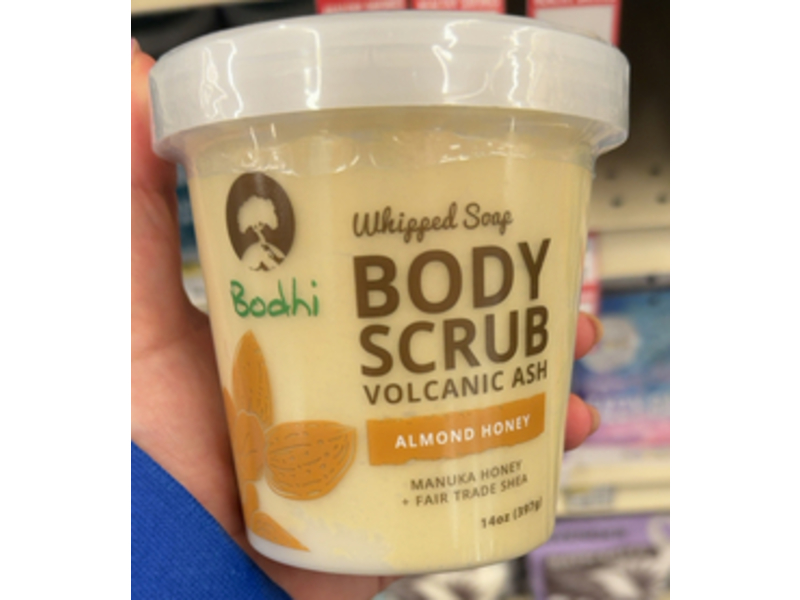 Bodhi Whipped Soap Body Scrub, Almond Honey, 14 oz/397 g
